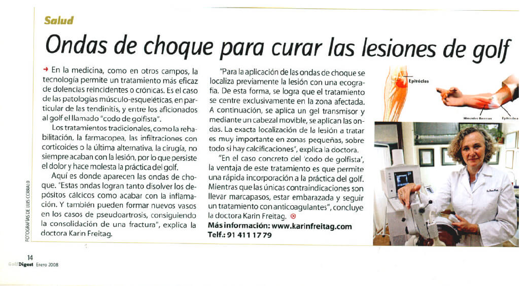 Curar Lesiones de Golf con Ondas de Choque